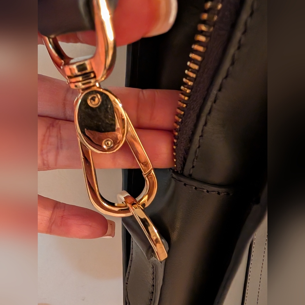 Rare Hennessy Gray Leather Messenger Laptop Carrier Tote Bag - Picture 8 of 13